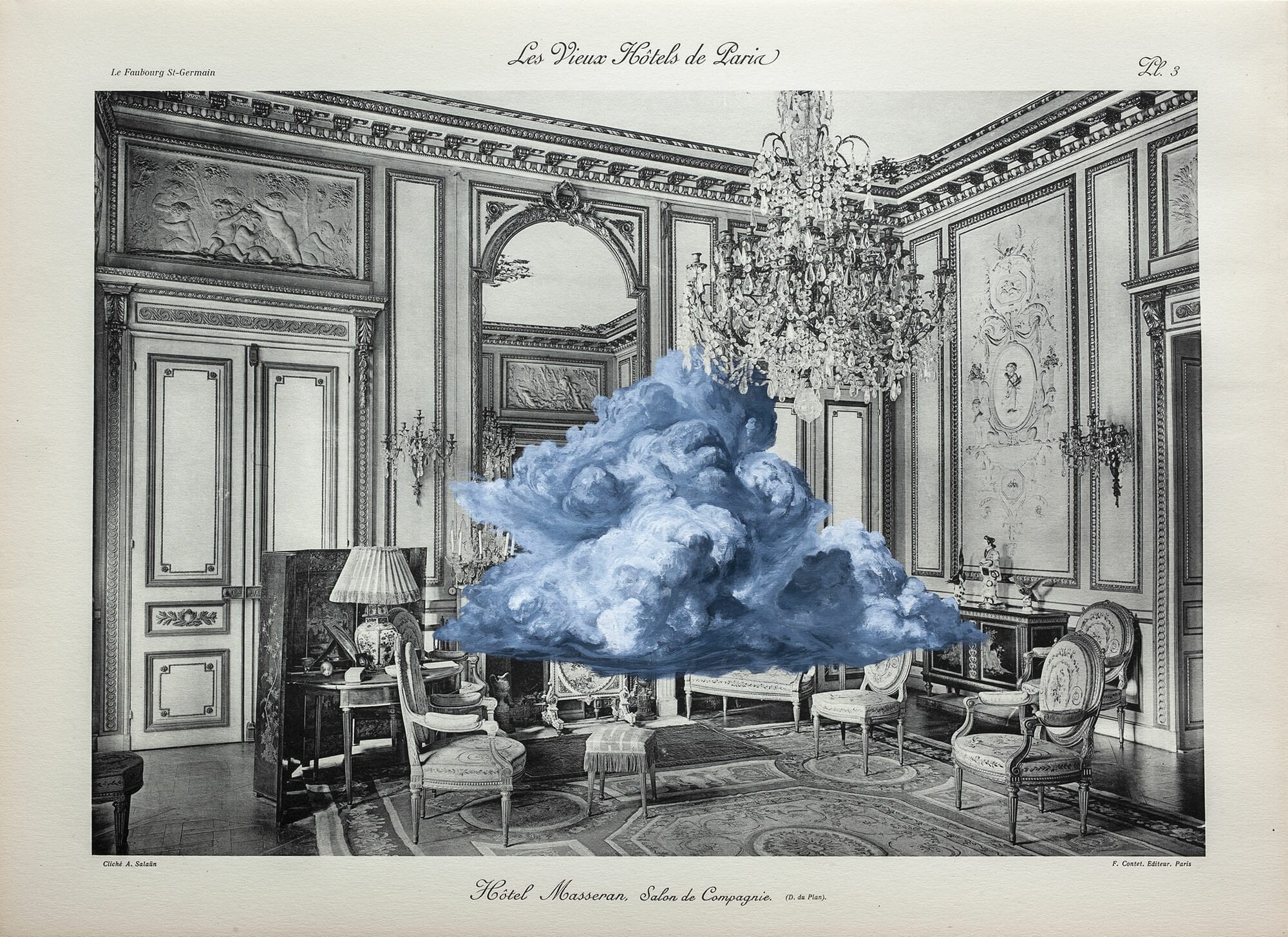 Ars Memoriae ( L invitation #001 ) - 32 x 44 cm - gouache on vintage found document -2020